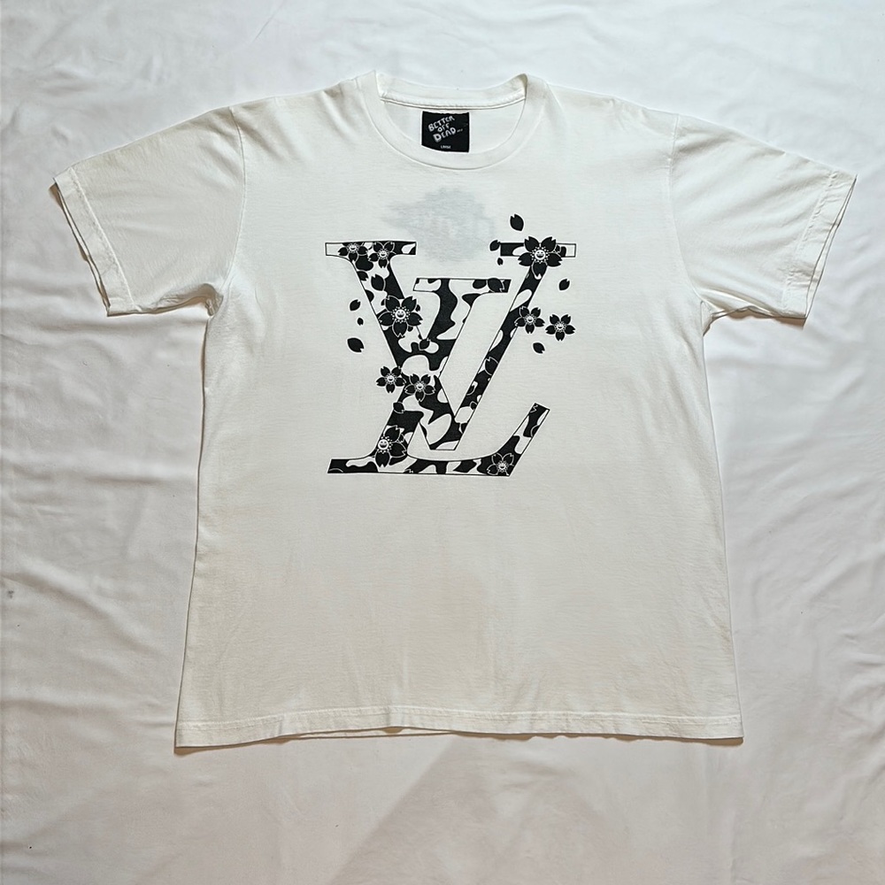 Men’s Revive white tshirt with Louis Vuitton graphic logo size large